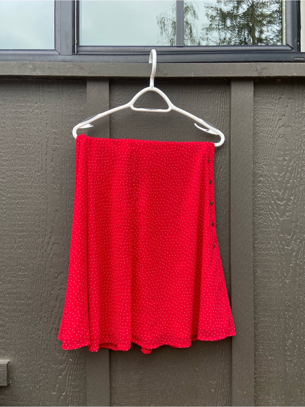 Red Polka Dot A-Line Skirt